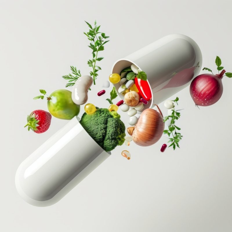 view-healthy-food-incased-pill-shaped-container